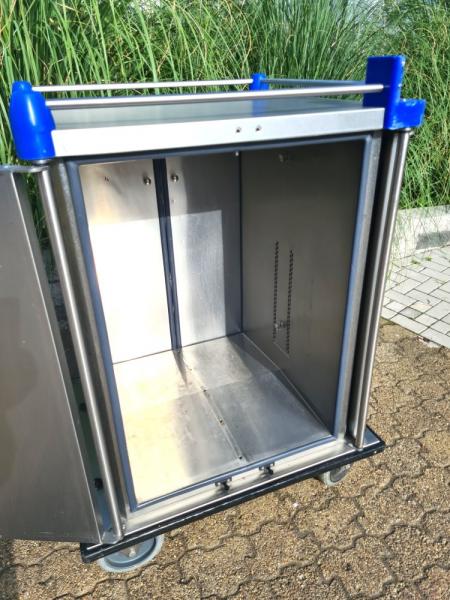 Preview: Edelstahlschrank 4-t?rig Transportwagen Rollwagen Messewagen (ESS001)