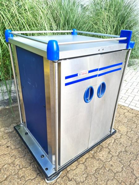 Preview: Edelstahlschrank 4-t?rig Transportwagen Rollwagen Messewagen (ESS001)