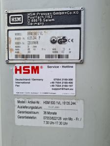 Preview: BALLENPRESSE HSM-500.1_VL PRESSE PAPIERPRESSE FOLIENPRESSE