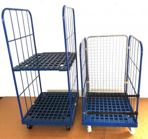 Preview: ROLLBEHÄLTER ROLLWAGEN 3-seitig KAMINHOLZ 120 cm NEUWERTIG (RW-3120AB)