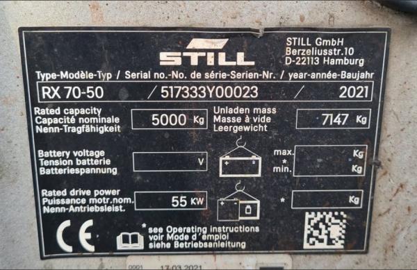 STILL Frontstapler RX 70-50 Gabelstapler Bj. 2021 (80)