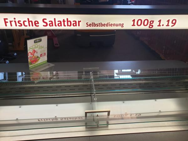 SALATTHEKE BUFETTTHEKE SALADETTE THEKE B208 cm T100 cm